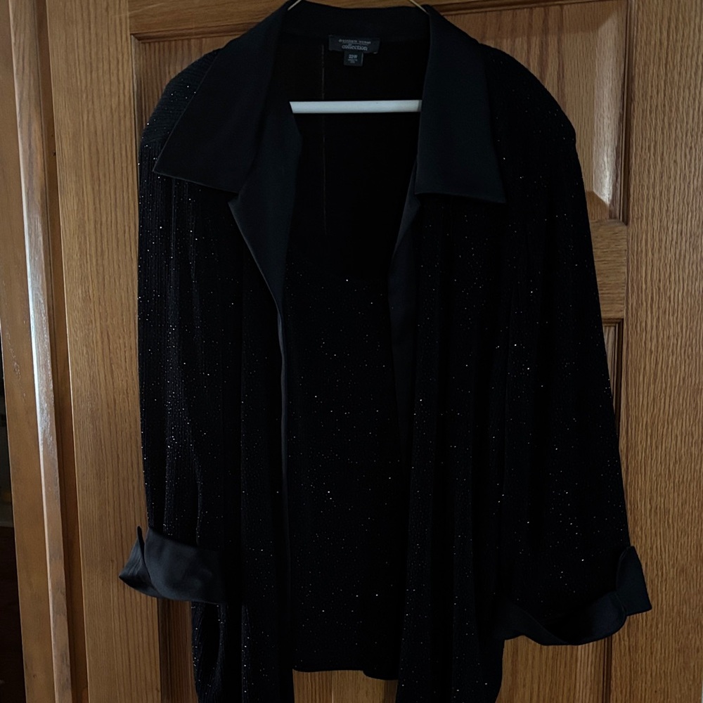 Black Sparkly Jacket and Top Set.